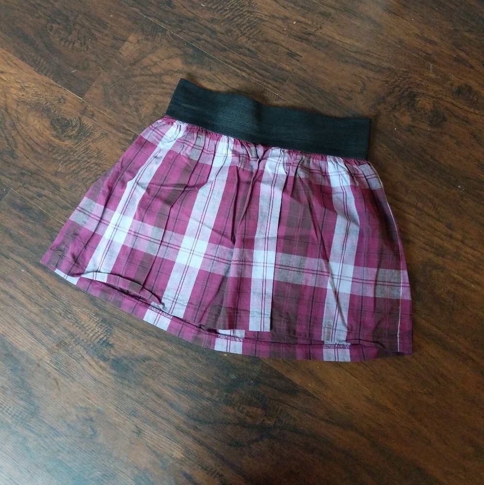 Purple Plaid Mini Skirt